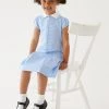 M&S Collection Dresses Girls' Gingham Pleated School Dress (2-14 Yrs) -School Uniform Sales Store SD 04 T76 6477 E1 X EC 0