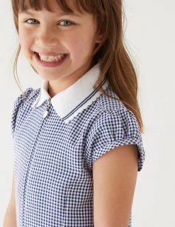 M&S Collection Dresses Girls' Gingham Pleated School Dress (2-14 Yrs) 76 M&S Collection Dresses Girls' Gingham Pleated School Dress (2-14 Yrs) -School Uniform Sales Store SD 04 T76 6477 F0 X EC 1