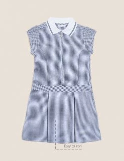 M&S Collection Dresses Girls' Gingham Pleated School Dress (2-14 Yrs) 75 M&S Collection Dresses Girls' Gingham Pleated School Dress (2-14 Yrs) -School Uniform Sales Store SD 04 T76 6477 F0 X EC 90