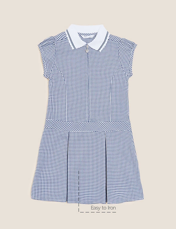 M&S Collection Dresses Girls' Gingham Pleated School Dress (2-14 Yrs) 35 M&S Collection Dresses Girls' Gingham Pleated School Dress (2-14 Yrs) - Image 33