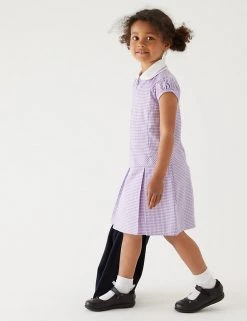 M&S Collection Dresses Girls' Gingham Pleated School Dress (2-14 Yrs) 69 M&S Collection Dresses Girls' Gingham Pleated School Dress (2-14 Yrs) -School Uniform Sales Store SD 04 T76 6477 G0 X EC 0