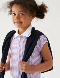M&S Collection Dresses Girls' Gingham Pleated School Dress (2-14 Yrs) 71 M&S Collection Dresses Girls' Gingham Pleated School Dress (2-14 Yrs) -School Uniform Sales Store SD 04 T76 6477 G0 X EC 1