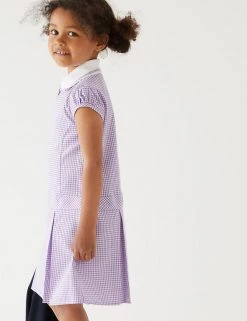M&S Collection Dresses Girls' Gingham Pleated School Dress (2-14 Yrs) 72 M&S Collection Dresses Girls' Gingham Pleated School Dress (2-14 Yrs) -School Uniform Sales Store SD 04 T76 6477 G0 X EC 2
