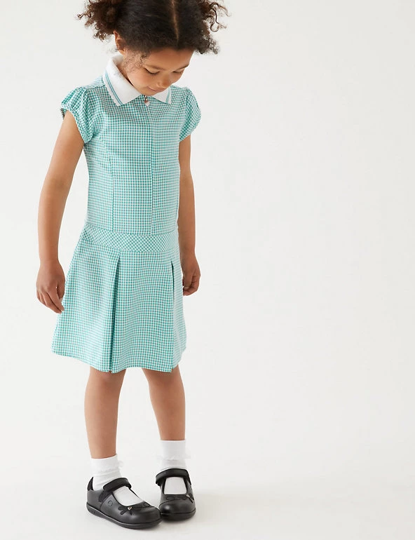 M&S Collection Dresses Girls' Gingham Pleated School Dress (2-14 Yrs) 39 M&S Collection Dresses Girls' Gingham Pleated School Dress (2-14 Yrs) - Image 37