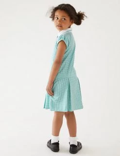 M&S Collection Dresses Girls' Gingham Pleated School Dress (2-14 Yrs) 82 M&S Collection Dresses Girls' Gingham Pleated School Dress (2-14 Yrs) -School Uniform Sales Store SD 04 T76 6477 J0 X EC 2