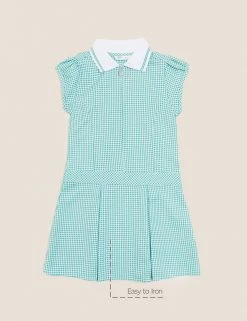 M&S Collection Dresses Girls' Gingham Pleated School Dress (2-14 Yrs) 80 M&S Collection Dresses Girls' Gingham Pleated School Dress (2-14 Yrs) -School Uniform Sales Store SD 04 T76 6477 J0 X EC 90
