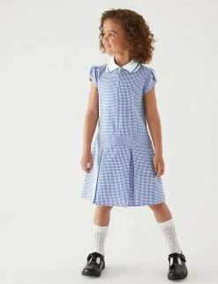 M&S Collection Dresses Girls' Gingham Pleated School Dress (2-14 Yrs) 48 M&S Collection Dresses Girls' Gingham Pleated School Dress (2-14 Yrs) -School Uniform Sales Store SD 04 T76 6477 O4 X EC 0