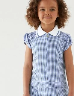 M&S Collection Dresses Girls' Gingham Pleated School Dress (2-14 Yrs) 50 M&S Collection Dresses Girls' Gingham Pleated School Dress (2-14 Yrs) -School Uniform Sales Store SD 04 T76 6477 O4 X EC 1