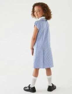 M&S Collection Dresses Girls' Gingham Pleated School Dress (2-14 Yrs) 51 M&S Collection Dresses Girls' Gingham Pleated School Dress (2-14 Yrs) -School Uniform Sales Store SD 04 T76 6477 O4 X EC 2