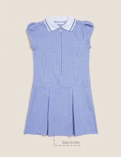 M&S Collection Dresses Girls' Gingham Pleated School Dress (2-14 Yrs) 49 M&S Collection Dresses Girls' Gingham Pleated School Dress (2-14 Yrs) -School Uniform Sales Store SD 04 T76 6477 O4 X EC 90