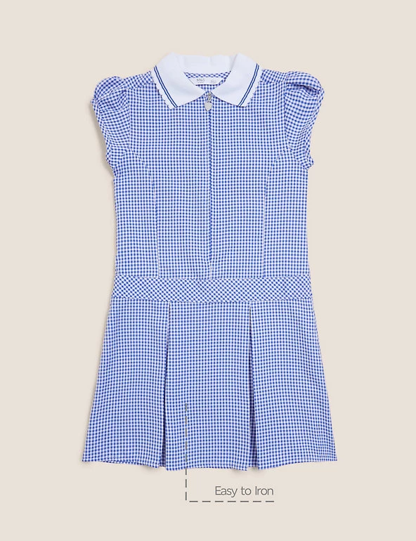 M&S Collection Dresses Girls' Gingham Pleated School Dress (2-14 Yrs) 9 M&S Collection Dresses Girls' Gingham Pleated School Dress (2-14 Yrs) - Image 7