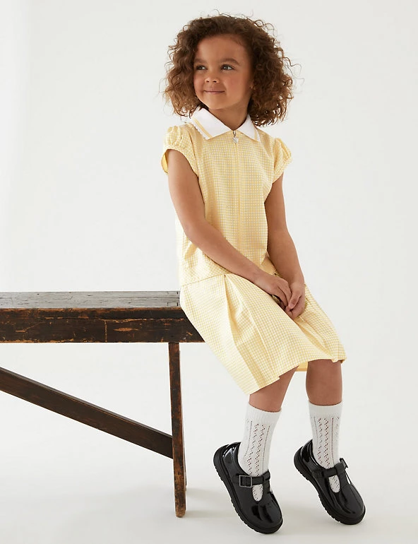 M&S Collection Dresses Girls' Gingham Pleated School Dress (2-14 Yrs) 13 M&S Collection Dresses Girls' Gingham Pleated School Dress (2-14 Yrs) - Image 11
