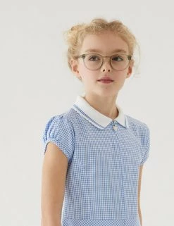 M&S Collection Dresses Girls' Gingham School Playsuit (2-14 Yrs) -School Uniform Sales Store SD 04 T76 6479 E1 X EC 1