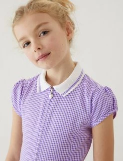 M&S Collection Dresses Girls' Gingham School Playsuit (2-14 Yrs) -School Uniform Sales Store SD 04 T76 6479 G0 X EC 1