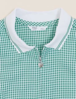 M&S Collection Dresses Girls' Gingham School Playsuit (2-14 Yrs) -School Uniform Sales Store SD 04 T76 6479 J0 X EC 7