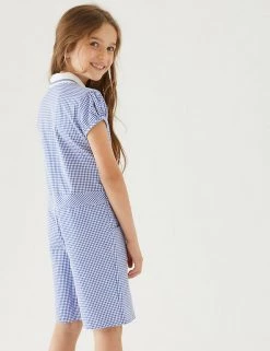 M&S Collection Dresses Girls' Gingham School Playsuit (2-14 Yrs) -School Uniform Sales Store SD 04 T76 6479 O4 X EC 2