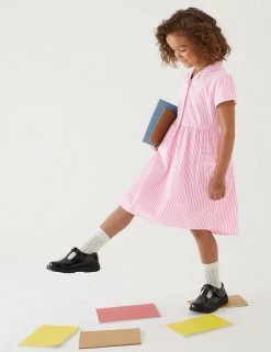 M&S Collection Dresses Girls' Pure Cotton Striped School Dress (2-14 Yrs) 56 M&S Collection Dresses Girls' Pure Cotton Striped School Dress (2-14 Yrs) -School Uniform Sales Store SD 04 T76 6480 A0 X EC 0
