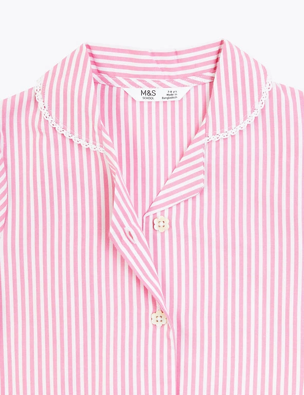 M&S Collection Dresses Girls' Pure Cotton Striped School Dress (2-14 Yrs) 19 M&S Collection Dresses Girls' Pure Cotton Striped School Dress (2-14 Yrs) - Image 17