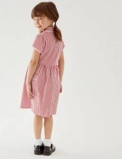 M&S Collection Dresses Girls' Pure Cotton Striped School Dress (2-14 Yrs) 48 M&S Collection Dresses Girls' Pure Cotton Striped School Dress (2-14 Yrs) -School Uniform Sales Store SD 04 T76 6480 B0 X EC 2