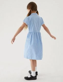M&S Collection Dresses Girls' Pure Cotton Striped School Dress (2-14 Yrs) 76 M&S Collection Dresses Girls' Pure Cotton Striped School Dress (2-14 Yrs) -School Uniform Sales Store SD 04 T76 6480 E1 X EC 2
