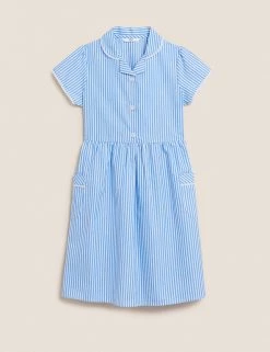 M&S Collection Dresses Girls' Pure Cotton Striped School Dress (2-14 Yrs) 74 M&S Collection Dresses Girls' Pure Cotton Striped School Dress (2-14 Yrs) -School Uniform Sales Store SD 04 T76 6480 E1 X EC 90