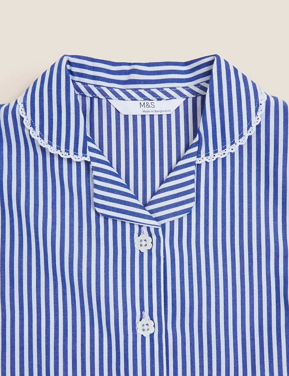 M&S Collection Dresses Girls' Pure Cotton Striped School Dress (2-14 Yrs) 39 M&S Collection Dresses Girls' Pure Cotton Striped School Dress (2-14 Yrs) - Image 37