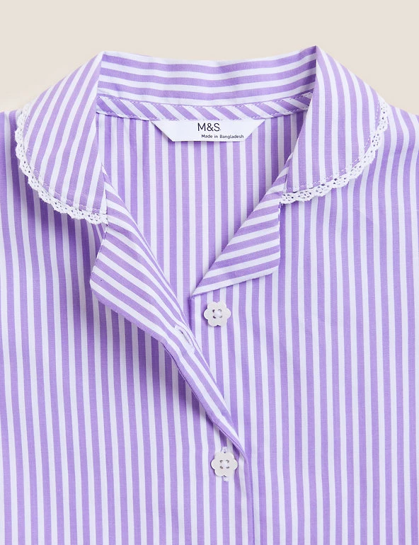 M&S Collection Dresses Girls' Pure Cotton Striped School Dress (2-14 Yrs) 24 M&S Collection Dresses Girls' Pure Cotton Striped School Dress (2-14 Yrs) - Image 22