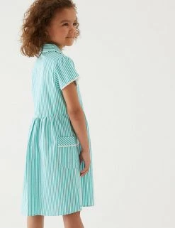 M&S Collection Dresses Girls' Pure Cotton Striped School Dress (2-14 Yrs) 85 M&S Collection Dresses Girls' Pure Cotton Striped School Dress (2-14 Yrs) -School Uniform Sales Store SD 04 T76 6480 J0 X EC 2