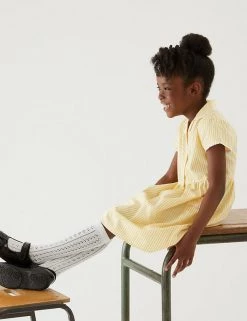 M&S Collection Dresses Girls' Pure Cotton Striped School Dress (2-14 Yrs) 50 M&S Collection Dresses Girls' Pure Cotton Striped School Dress (2-14 Yrs) -School Uniform Sales Store SD 04 T76 6480 R0 X EC 0