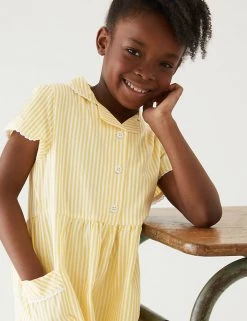 M&S Collection Dresses Girls' Pure Cotton Striped School Dress (2-14 Yrs) 52 M&S Collection Dresses Girls' Pure Cotton Striped School Dress (2-14 Yrs) -School Uniform Sales Store SD 04 T76 6480 R0 X EC 1