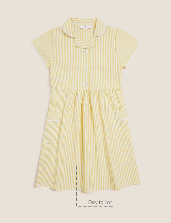 M&S Collection Dresses Girls' Pure Cotton Striped School Dress (2-14 Yrs) 9 M&S Collection Dresses Girls' Pure Cotton Striped School Dress (2-14 Yrs) - Image 7