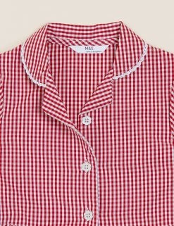 M&S Collection Dresses Girls' Pure Cotton Gingham School Dress (2-14 Yrs) -School Uniform Sales Store SD 04 T76 6481 B0 X EC 3