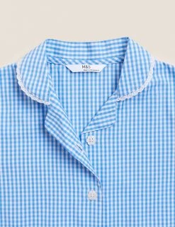 M&S Collection Dresses Girls' Pure Cotton Gingham School Dress (2-14 Yrs) -School Uniform Sales Store SD 04 T76 6481 E1 X EC 3
