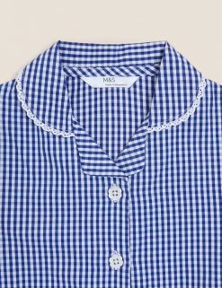M&S Collection Dresses Girls' Pure Cotton Gingham School Dress (2-14 Yrs) -School Uniform Sales Store SD 04 T76 6481 F0 X EC 3