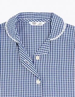 M&S Collection Dresses Girls' Pure Cotton Gingham School Dress (2-14 Yrs) -School Uniform Sales Store SD 04 T76 6481 F0 X EC 4