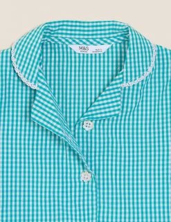 M&S Collection Dresses Girls' Pure Cotton Gingham School Dress (2-14 Yrs) -School Uniform Sales Store SD 04 T76 6481 J0 X EC 3