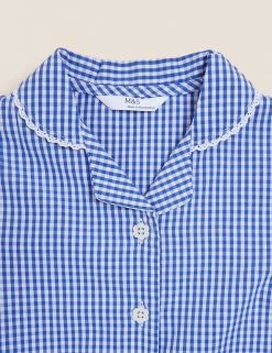 M&S Collection Dresses Girls' Pure Cotton Gingham School Dress (2-14 Yrs) -School Uniform Sales Store SD 04 T76 6481 O4 X EC 3