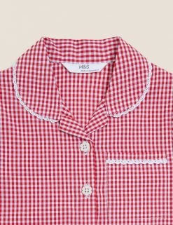 M&S Collection 2pk Girls' Cotton Gingham School Dresses (2-14 Yrs) -School Uniform Sales Store SD 04 T76 6487 B0 X EC 3