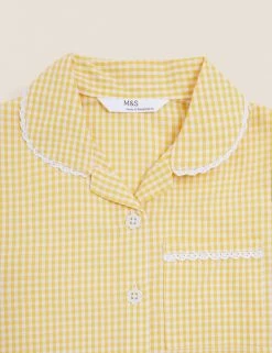 M&S Collection 2pk Girls' Cotton Gingham School Dresses (2-14 Yrs) -School Uniform Sales Store SD 04 T76 6487 R0 X EC 3