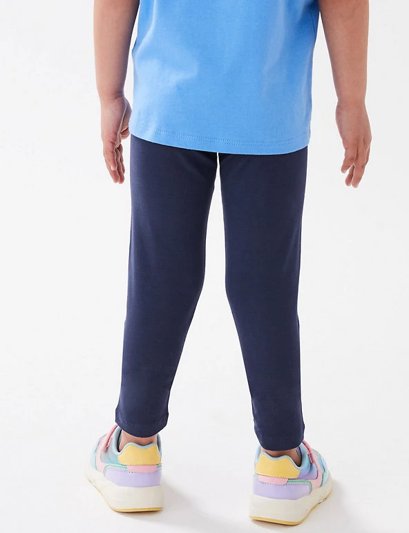 M&S Collection Cotton Rich Plain Leggings (2-7 Yrs) 15 M&S Collection Cotton Rich Plain Leggings (2-7 Yrs) - Image 13