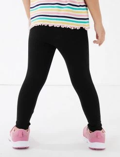 M&S Collection Cotton Rich Plain Leggings (2-7 Yrs) 18 M&S Collection Cotton Rich Plain Leggings (2-7 Yrs) -School Uniform Sales Store SD 04 T77 3173B Y0 X EC 2