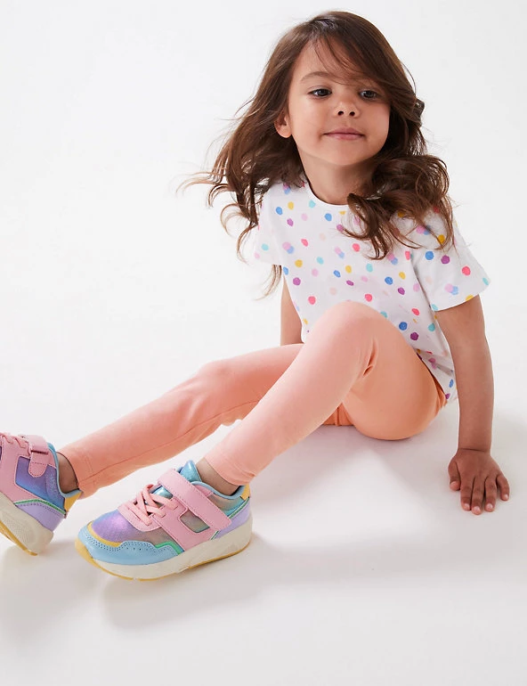 M&S Collection Cotton Rich Plain Leggings (2-7 Yrs) 3 M&S Collection Cotton Rich Plain Leggings (2-7 Yrs)