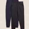 M&S Collection 2pk Cotton Rich Joggers (6-16 Yrs)