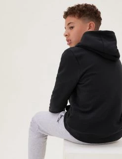 M&S Collection Jumpers Unisex Cotton Rich Hooded Sweatshirt (6-16 Yrs) -School Uniform Sales Store SD 04 T87 4112B OG X EC 3