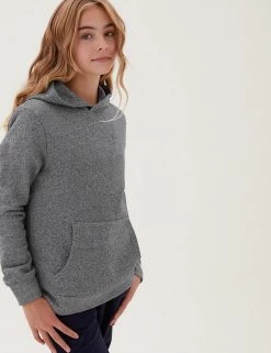M&S Collection Jumpers Unisex Cotton Rich Hooded Sweatshirt (6-16 Yrs) -School Uniform Sales Store SD 04 T87 4112B VP X EC 1