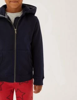 M&S Collection Jumpers Cotton Rich Plain Hoodie (2-7 Yrs) 20 M&S Collection Jumpers Cotton Rich Plain Hoodie (2-7 Yrs) -School Uniform Sales Store SD 04 T88 4500B F0 X EC 1