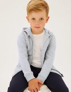 M&S Collection Jumpers Cotton Rich Plain Hoodie (2-7 Yrs) 22 M&S Collection Jumpers Cotton Rich Plain Hoodie (2-7 Yrs) -School Uniform Sales Store SD 04 T88 4500B T0 X EC 0