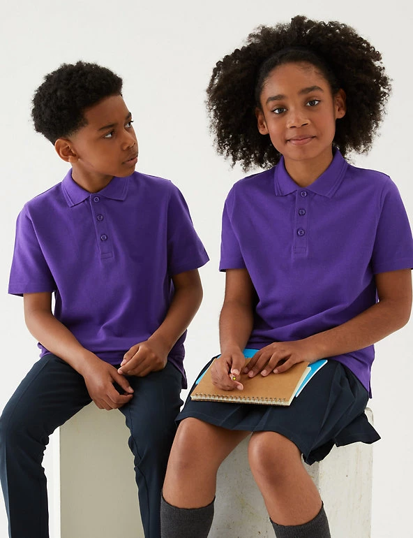 M&S Collection Polo-shirts Unisex Pure Cotton Polo Shirt (2-16 Yrs) 21 M&S Collection Polo-shirts Unisex Pure Cotton Polo Shirt (2-16 Yrs) - Image 19