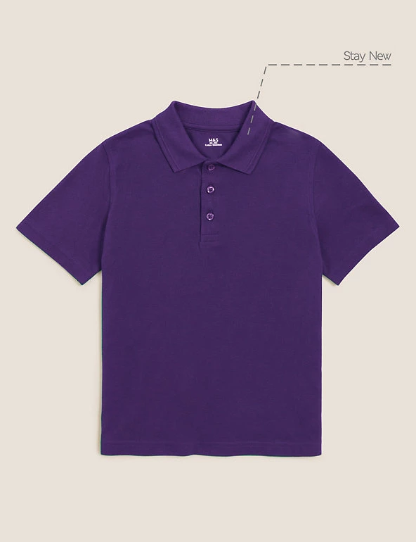 M&S Collection Polo-shirts Unisex Pure Cotton Polo Shirt (2-16 Yrs) 22 M&S Collection Polo-shirts Unisex Pure Cotton Polo Shirt (2-16 Yrs) - Image 20