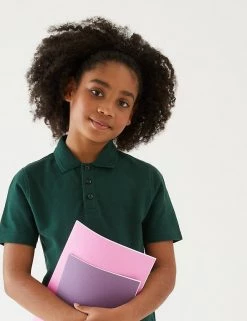 M&S Collection Polo-shirts Unisex Pure Cotton Polo Shirt (2-16 Yrs) 93 M&S Collection Polo-shirts Unisex Pure Cotton Polo Shirt (2-16 Yrs) -School Uniform Sales Store SD 04 T93 1782 EE X EC 1